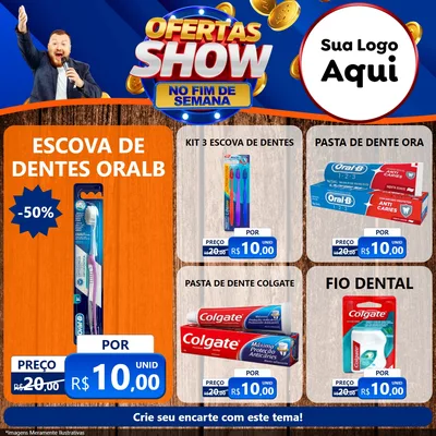 Modelo de Rede Social para Feed Facebook com o tema Ofertas Show No Fim De Semana para Higiene Pessoal