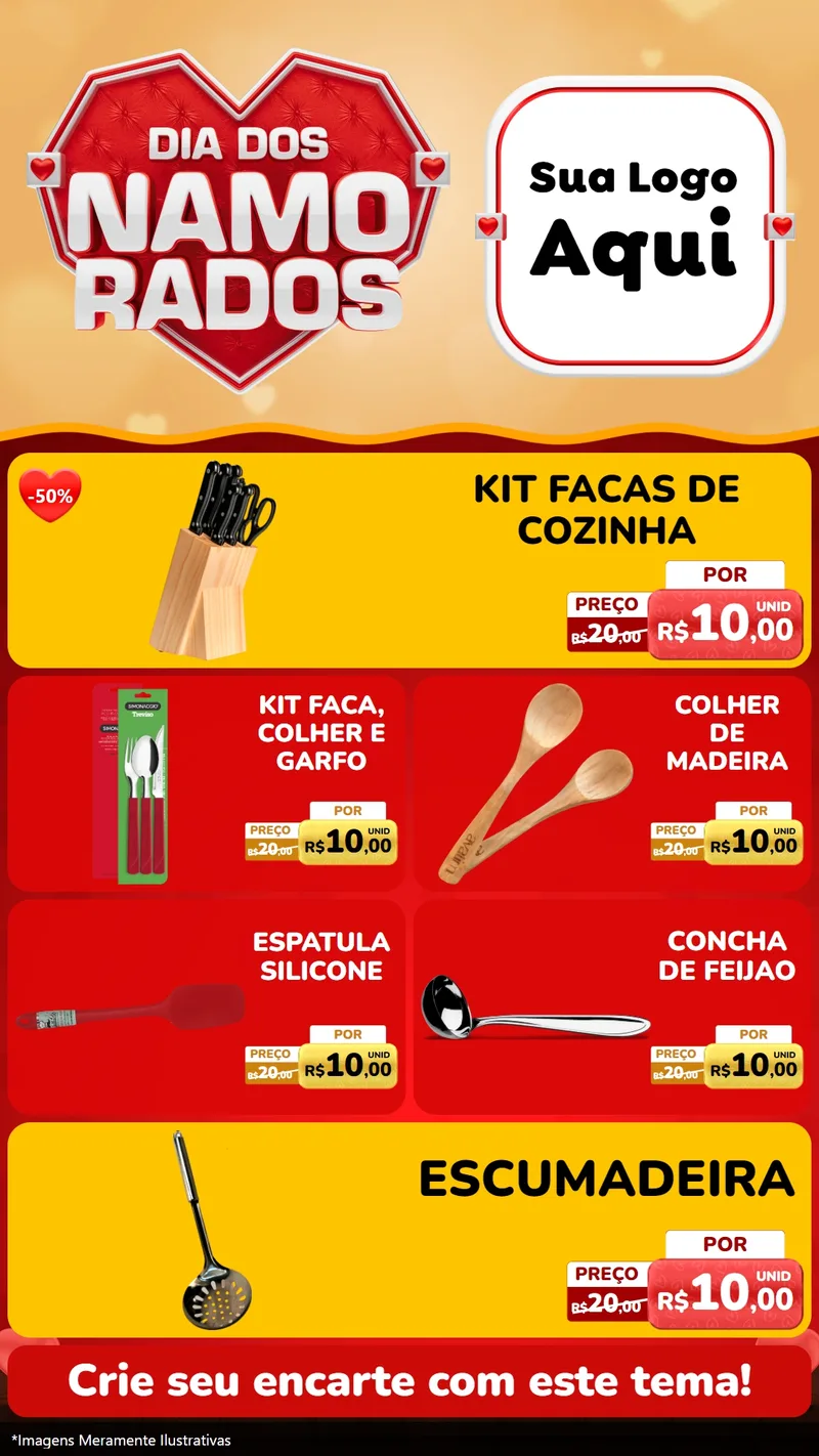 Modelo de TV para TV Vertical com o tema Dia dos Namorados para Utilidades Domésticas