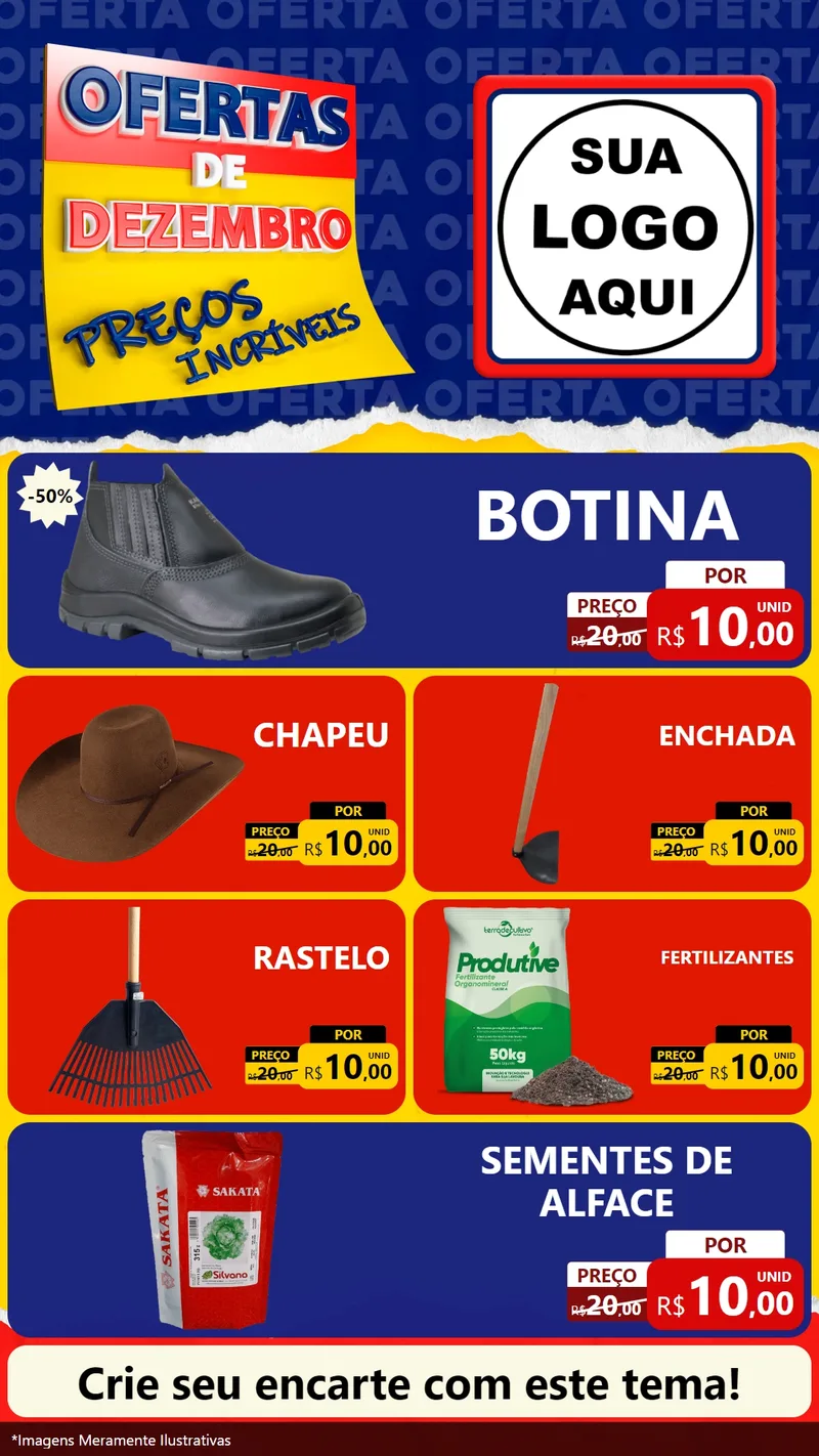 Modelo de TV para TV Vertical com o tema Ofertas de Dezembro - Preços Incríveis para Agropecuária