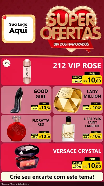 Modelo de TV para TV Vertical com o tema Dia dos Namorados para Perfumes