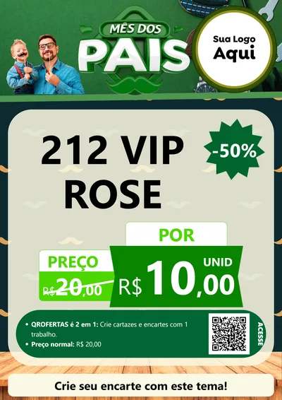 Modelo de Cartaz para Cartaz A4 Vertical com o tema Mês dos Pais para Perfumes