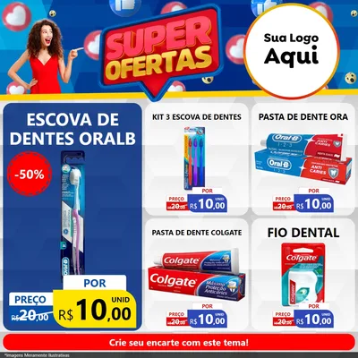 Modelo de Rede Social para Feed Facebook com o tema Super Ofertas para Higiene Pessoal