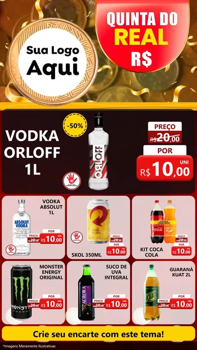 Modelo de Rede Social para Stories com o tema Quinta do Real para Distribuidora de bebidas