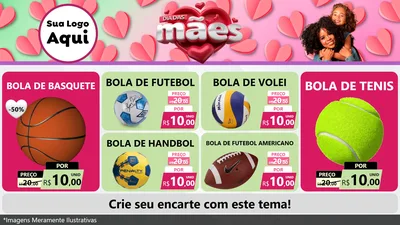 Modelo de TV para TV Horizontal com o tema Dia das Mães para Artigos Esportivos