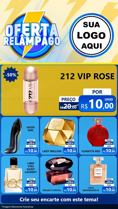 Modelo de Rede Social para Stories com o tema Oferta Relâmpago para Perfumes