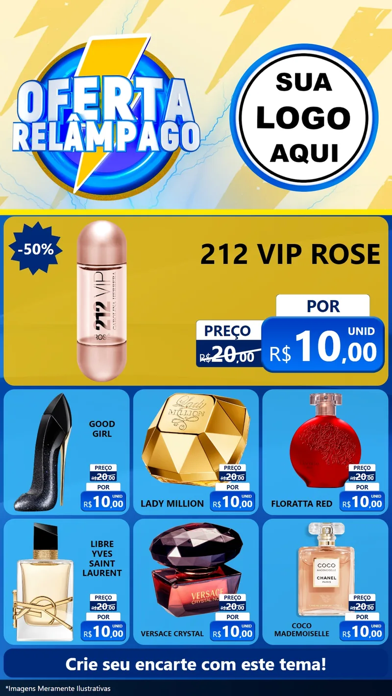 Modelo de Rede Social para Stories com o tema Oferta Relâmpago para Perfumes
