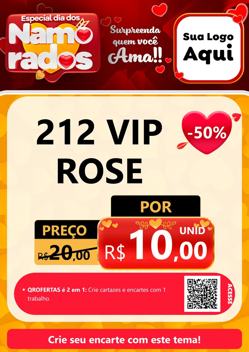 Modelo de Cartaz para Cartaz A4 Vertical com o tema Especial Dia dos Namorados para Perfumes