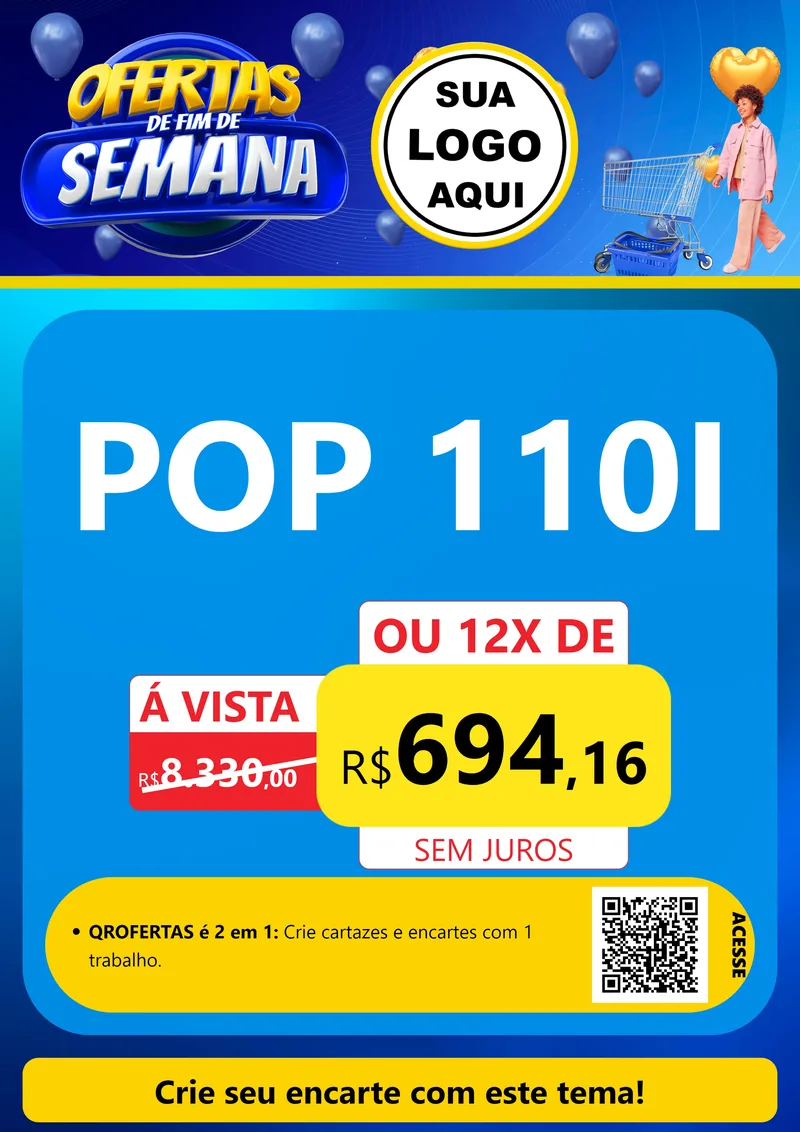 Modelo de Cartaz para Cartaz A4 Vertical com o tema Ofertas de Fim de Semana para Concessionaria de Motos