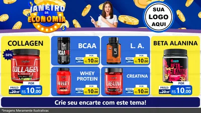 Modelo de TV para TV Horizontal com o tema Janeiro da Economia para Suplementos alimentares