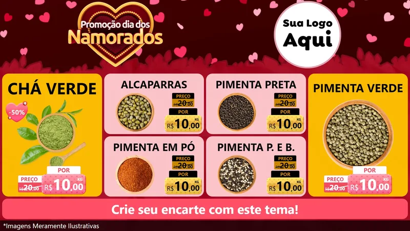 Modelo de TV para TV Horizontal com o tema Promoção Dia Dos Namorados para Produtos Naturais