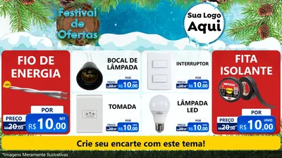 Modelo de TV para TV Horizontal com o tema Festival de Ofertas - Inverno para Materiais Elétricos