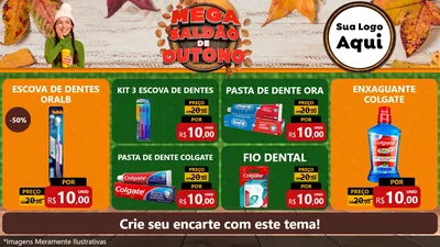 Modelo de TV para TV Horizontal com o tema Mega Saldão de Outono para Higiene Pessoal