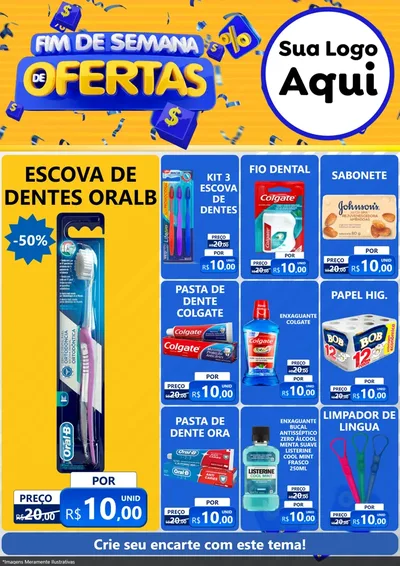 Modelo de Encarte para Encarte A4 Vertical com o tema Fim de Semana de Ofertas para Higiene Pessoal
