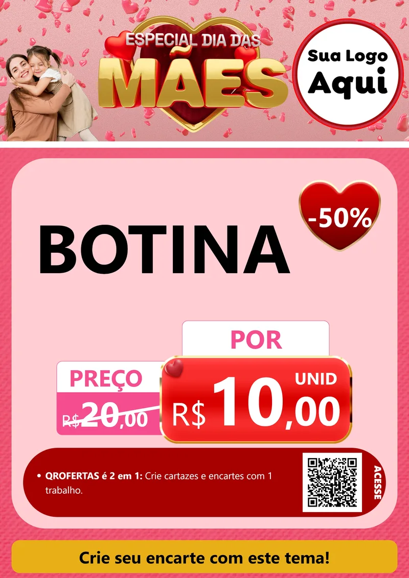 Modelo de Cartaz para Cartaz A4 Vertical com o tema Especial Dia Das Mães para Agropecuária
