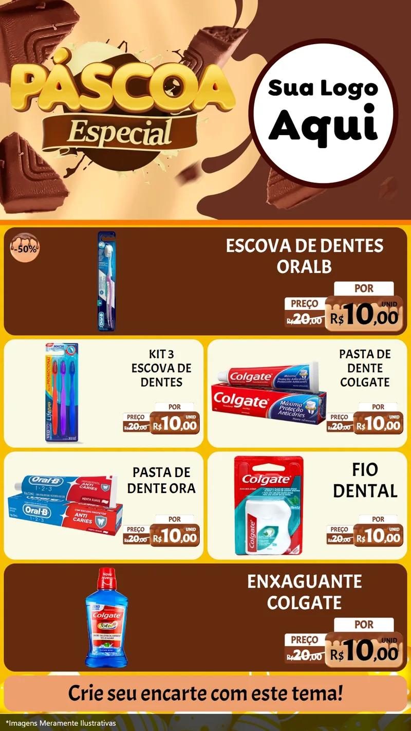 Modelo de TV para TV Vertical com o tema Páscoa Especial para Higiene Pessoal