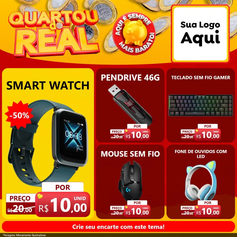 Modelo de Rede Social para Feed Facebook com o tema Quartou do Real para Informática