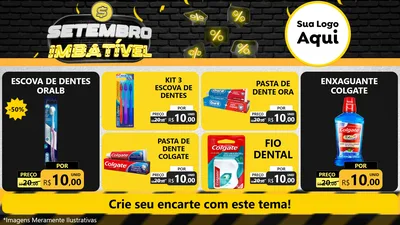 Modelo de TV para TV Horizontal com o tema Setembro Imbatível para Higiene Pessoal