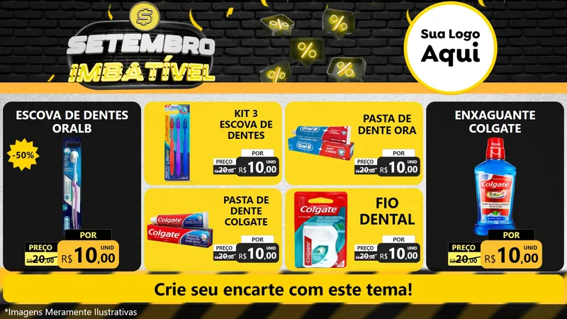 Modelo de TV para TV Horizontal com o tema Setembro Imbatível para Higiene Pessoal