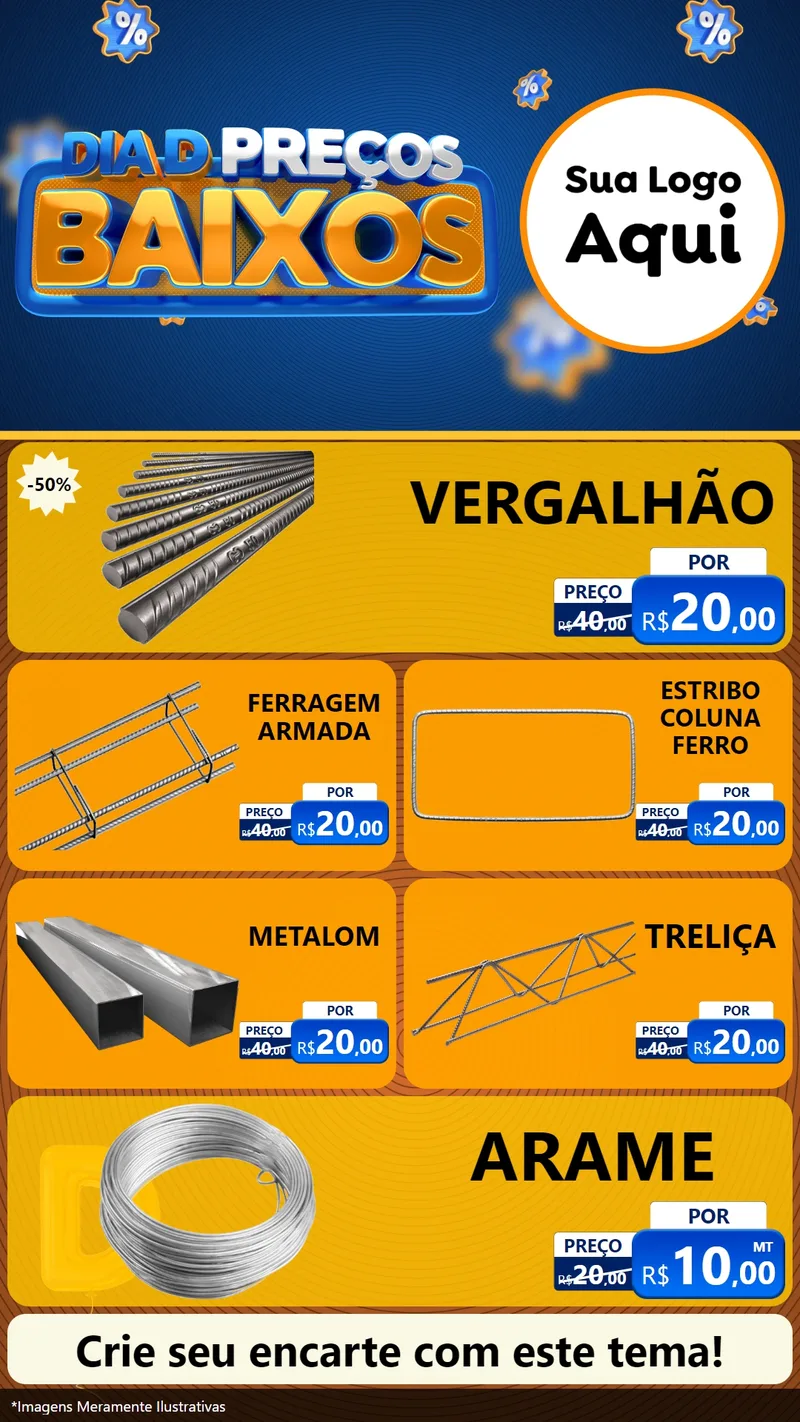 Modelo de TV para TV Vertical com o tema Dia D Preço Baixo para Ferragens