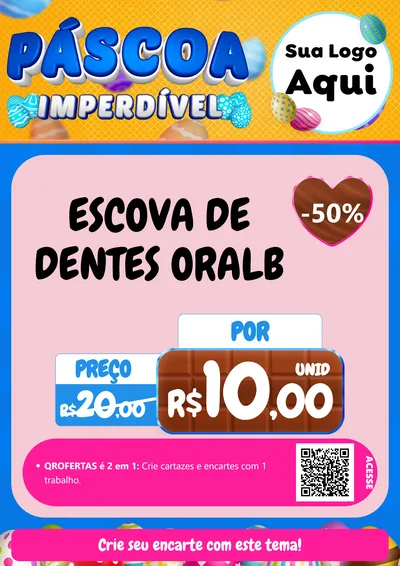 Modelo de Cartaz para Cartaz A4 Vertical com o tema Páscoa Imperdível para Higiene Pessoal