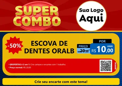 Modelo de Cartaz para Cartaz A4 Horizontal com o tema Super Combo para Higiene Pessoal