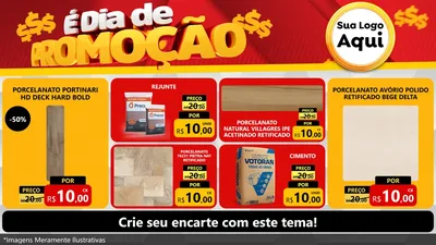 Modelo de TV para TV Horizontal com o tema É Dia De Promoção para Pisos e revestimentos