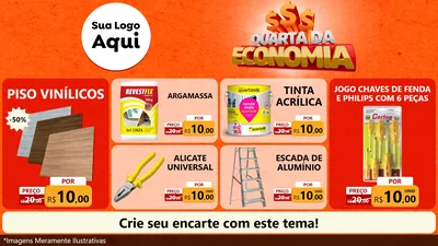 Modelo de TV para TV Horizontal com o tema Quarta da Economia para Material para Construção