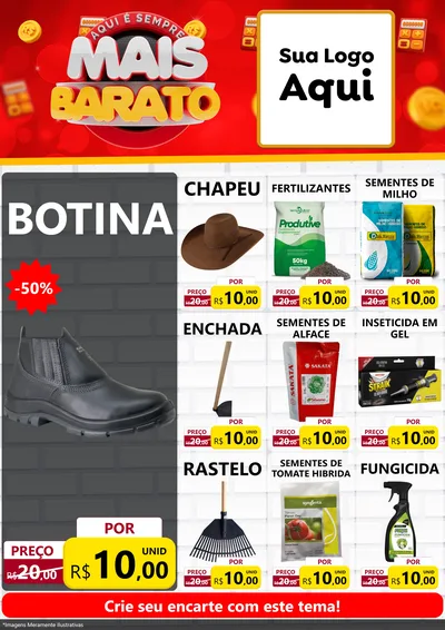 Modelo de Encarte para Encarte A4 Vertical com o tema Mais Barato para Agropecuária