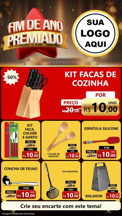 Modelo de Rede Social para Stories com o tema Fim de Ano Premiado para Utilidades Domésticas