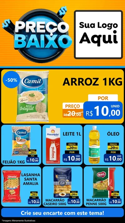 Modelo de Rede Social para Stories com o tema Preço Baixo para Supermercado