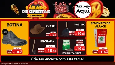 Modelo de TV para TV Horizontal com o tema Sábado de Ofertas Imbatíveis para Agropecuária