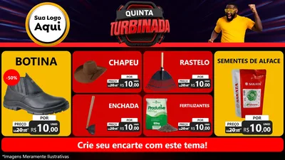 Modelo de TV para TV Horizontal com o tema Quinta Turbinada para Agropecuária