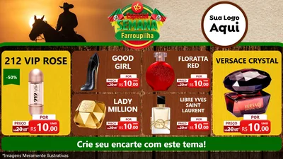 Modelo de TV para TV Horizontal com o tema Especial Semana Farroupilha para Perfumes