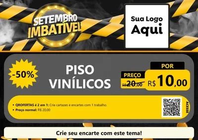 Modelo de Cartaz para Cartaz A4 Horizontal com o tema Setembro Imbatível para Material para Construção