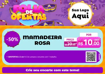 Modelo de Cartaz para Cartaz A4 Horizontal com o tema Folia de Ofertas para Bebês