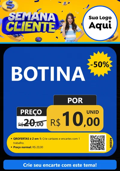 Modelo de Cartaz para Cartaz A4 Vertical com o tema Semana do Cliente para Agropecuária