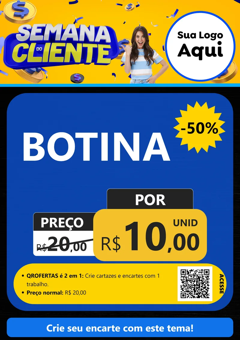 Modelo de Cartaz para Cartaz A4 Vertical com o tema Semana do Cliente para Agropecuária