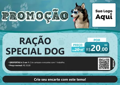 Modelo de Cartaz para Cartaz A4 Horizontal com o tema Promoção - Pet Shop para Pet Shop