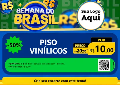 Modelo de Cartaz para Cartaz A4 Horizontal com o tema Semana Do Brasil para Material para Construção