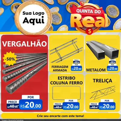 Modelo de Rede Social para Feed Facebook com o tema Quinta do Real para Ferragens