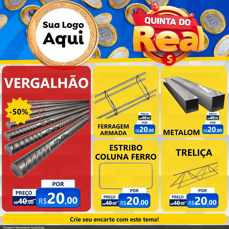 Modelo de Rede Social para Feed Facebook com o tema Quinta do Real para Ferragens