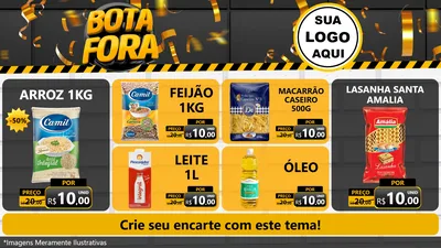 Modelo de TV para TV Horizontal com o tema Bota Fora para Supermercado