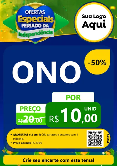 Modelo de Cartaz para Cartaz A4 Vertical com o tema Ofertas Especiais Feriado da Independência para Óticas