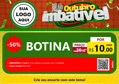Modelo de Cartaz para Cartaz A4 Horizontal com o tema Outubro Imbatível para Agropecuária