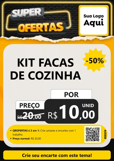 Modelo de Cartaz para Cartaz A4 Vertical com o tema Super Ofertas para Utilidades Domésticas