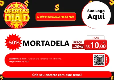 Modelo de Cartaz para Cartaz A4 Horizontal com o tema Dia D para Frios e Laticínios