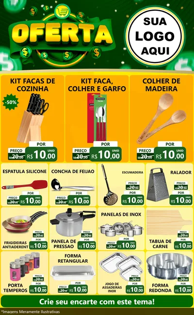 Modelo de Encarte para Encarte Grande com o tema Oferta para Utilidades Domésticas
