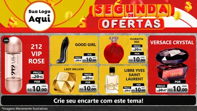 Modelo de TV para TV Horizontal com o tema Segunda de Ofertas para Perfumes