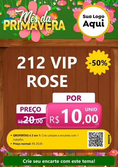Modelo de Cartaz para Cartaz A4 Vertical com o tema Mês da Primavera para Perfumes