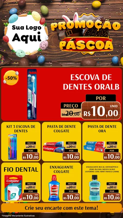 Modelo de Rede Social para Stories com o tema Promoção Páscoa para Higiene Pessoal